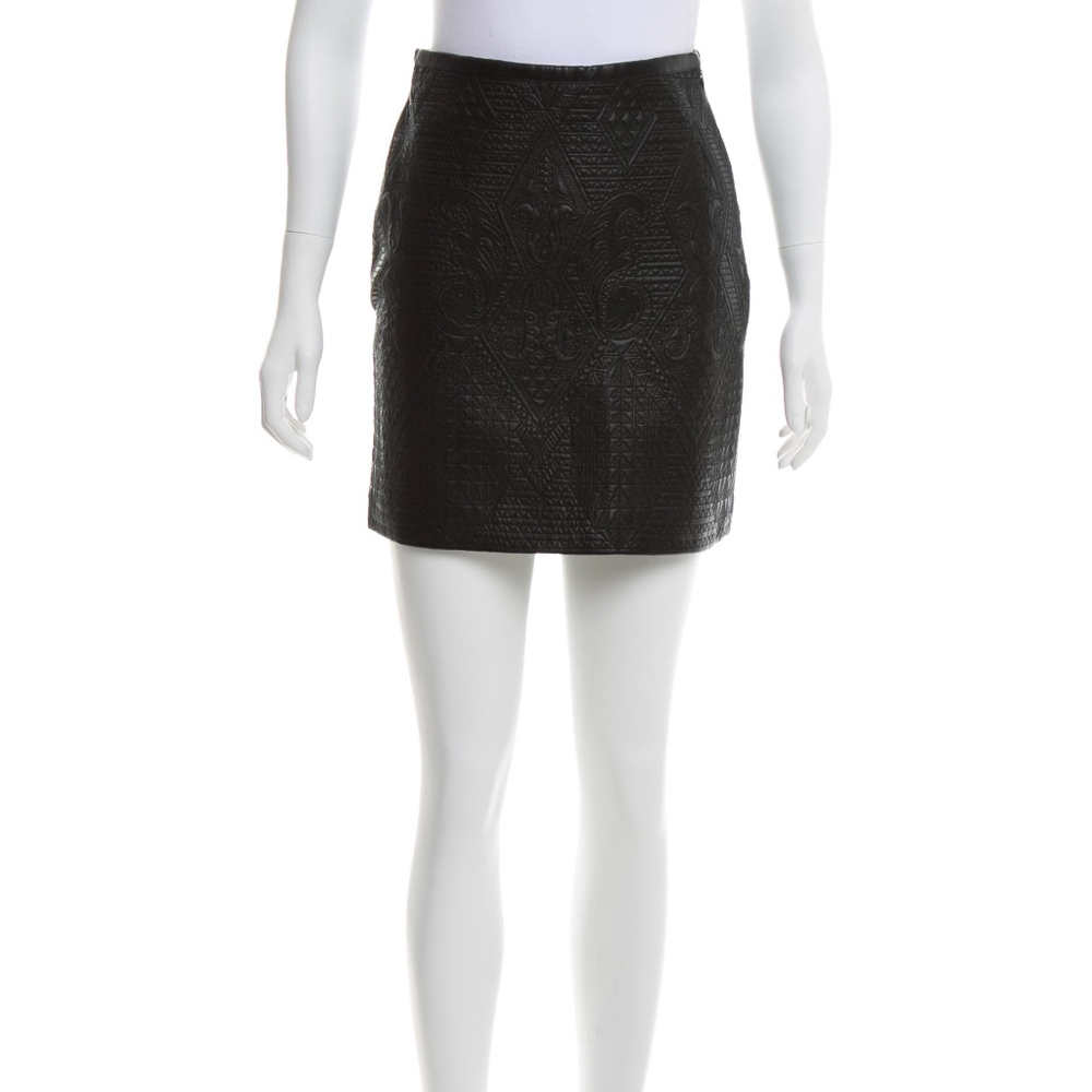 NWT Karen Millen Embroidered Mini Skirt Black XS/2